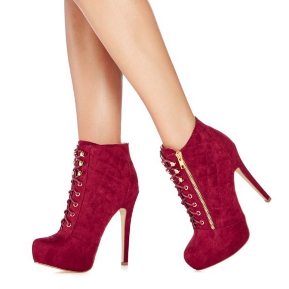 JustFab Burgundy Bootie